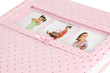 Children photo album close up