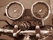 Motorbike speed, fuel, gauge and other indicators