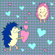two hedgehogs