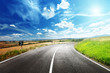 asphalt road in Tuscany Italy