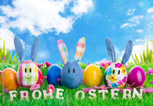 Photo: easter eggs rabbit easter eggs rabbit