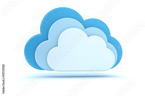 Illustration: 3 blaue Wolken - Cloud-Computing 3 blaue Wolken - Cloud-Computing