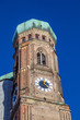 tower of .Famous Munich Cathedral - Liebfrauenkirche
