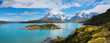 House on the island in the national park Torres del Paine
