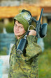 Photo: Man paintball player Man paintball player