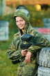 girl paintball player