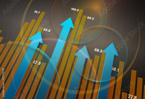 Illustration: Financial business chart Financial business chart
