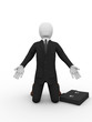 business man supplicating