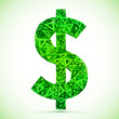 Green abstract triangles vector dollar symbol