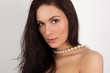 Portrait of a beautiful female model isolated