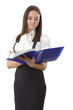 Business woman with a folder