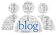Blog concept in word tag cloud