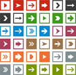 Flat arrow icons.