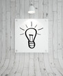 cardboard with drawing lamp