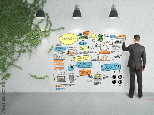 Photo: man drawing concept man drawing concept