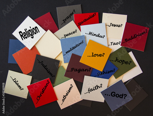 Photo: Religion - Worlds Religions - God? Sign / Poster. Religion - Worlds Religions - God? Sign / Poster.