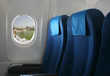 airplane seat and window