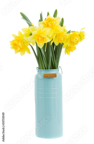 Photo: bouquet of narcissus in vase bouquet of narcissus in vase