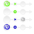abstract arrows with bubble