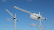 Two cranes. Two shots. Timelapse.