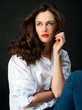 Photo: Portrait of beautiful young woman with long hair Portrait of beautiful young woman with long hair
