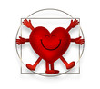 Vitruvian heart