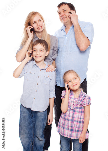 Photo: Family, speaking on the phone Family, speaking on the phone
