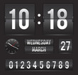 retro flip clock with date and dual timer