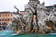 Roma, Piazza Navona - fontana dei quattro fiumi