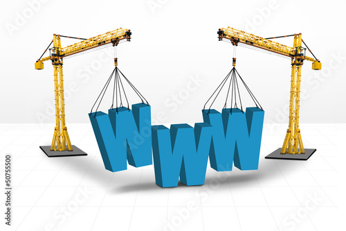 Photo: Internet building website concept Internet building website concept