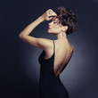 Elegant lady in evening dress