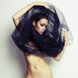 Gorgeous lady under veil