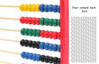 detail of a wooden abacus
