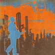 Big city  Blues Guitar Concert, Vector Poster or Flyer for an Ac