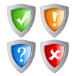 Vector security shields set