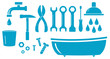 set isolated objects for plumbing work and bathroom
