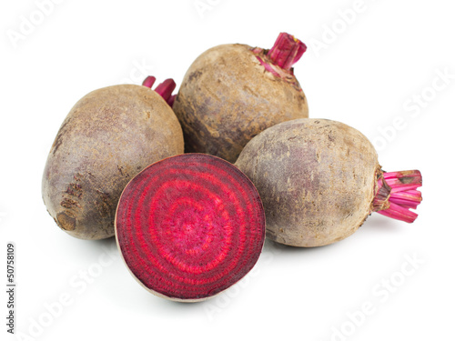 Photo: Beetroots isolated on white background Beetroots isolated on white background
