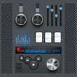 GUI. User interface graphic design elements.