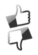 Voting Icons Daumen Hoch Runter Schwarz