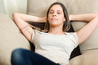 Woman relax at home on sofa