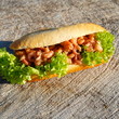 Krabbenbrötchen mit Salatblatt