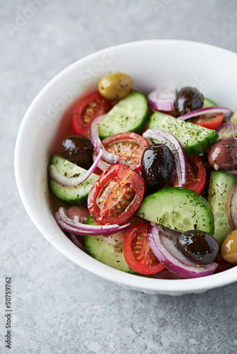 Photo: Mediterranean-style salad with marinated olives Mediterranean-style salad with marinated olives