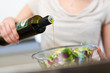 Woman preparing a salad
