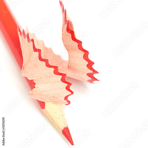 Photo: red pencil isolated on a white background red pencil isolated on a white background