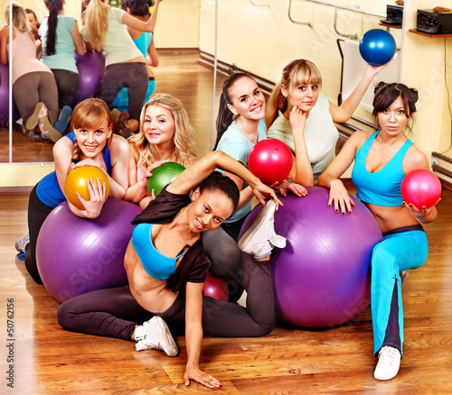 Photo: Women in aerobics class. Women in aerobics class.