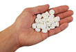 a hand full of pills