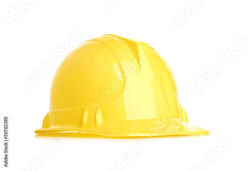 Photo: Isolated yellow helmet Isolated yellow helmet