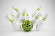 Bowling Strike grün/weiss