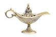 Aladdin magic lamp isolated on white