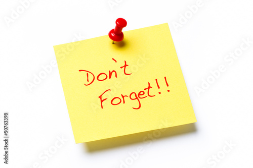 Photo: Don't Forget Note Don't Forget Note